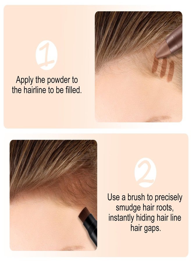 Boobeen Hairline Powder Stick, Hair Shadow Concealer for Thinning Hair, Waterproof Root Touch-Up to Quickly Cover Grey and Conceal Hair Loss - Image 2